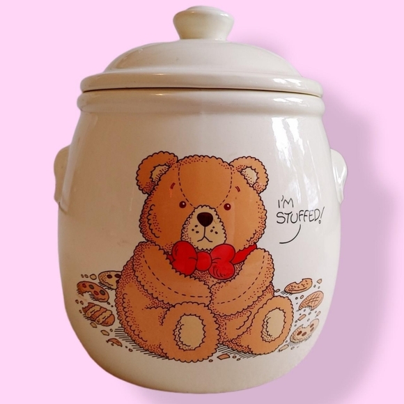 Vintage 1980s Teddy Bear Large Cookie Jar - Picture 1 of 4